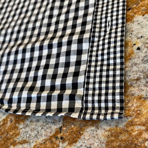 Oversized Madewell Gingham-Play Button-Down Shirt - Size XXS - Picture 11 of 16